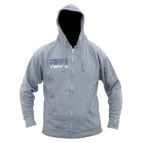 Tekno Tekno RC Zippered Hoodie (stacked logo, gray, xx-large) - TKRHOODIE07XXL