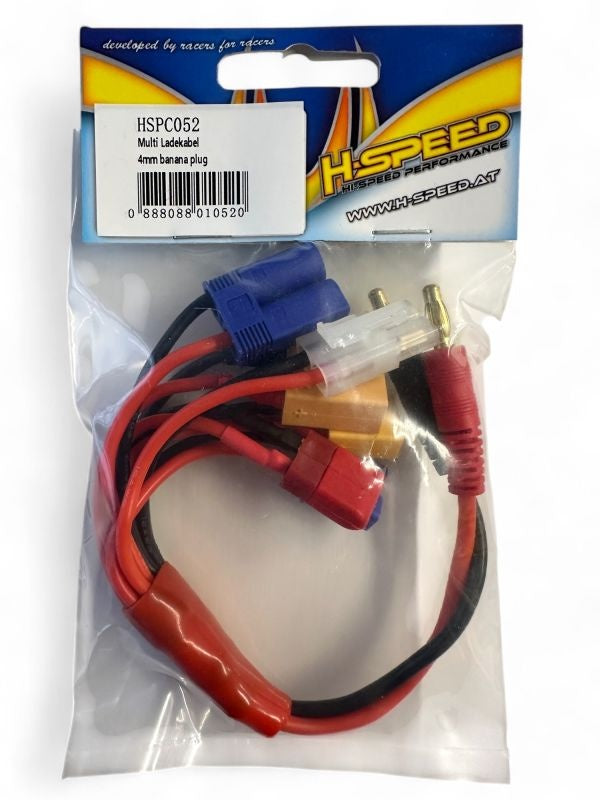Multi Ladekabel 4mm Bananen-Stecker HSPEED