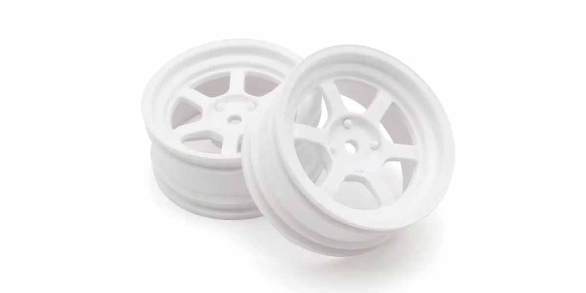 Jantes 1:10 Kyosho Fazer FZD2 Rays TE37V Déport 5 mm (2) Blanches