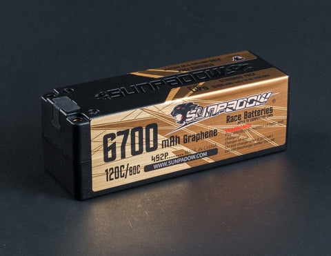 Sunpadow Li-Po Battery 4S 14,8V 6700mAh 120C Gold - JA0008 - RCXX - RC Racing Shop | RC Models | Tuning & Spare Parts for Professionals