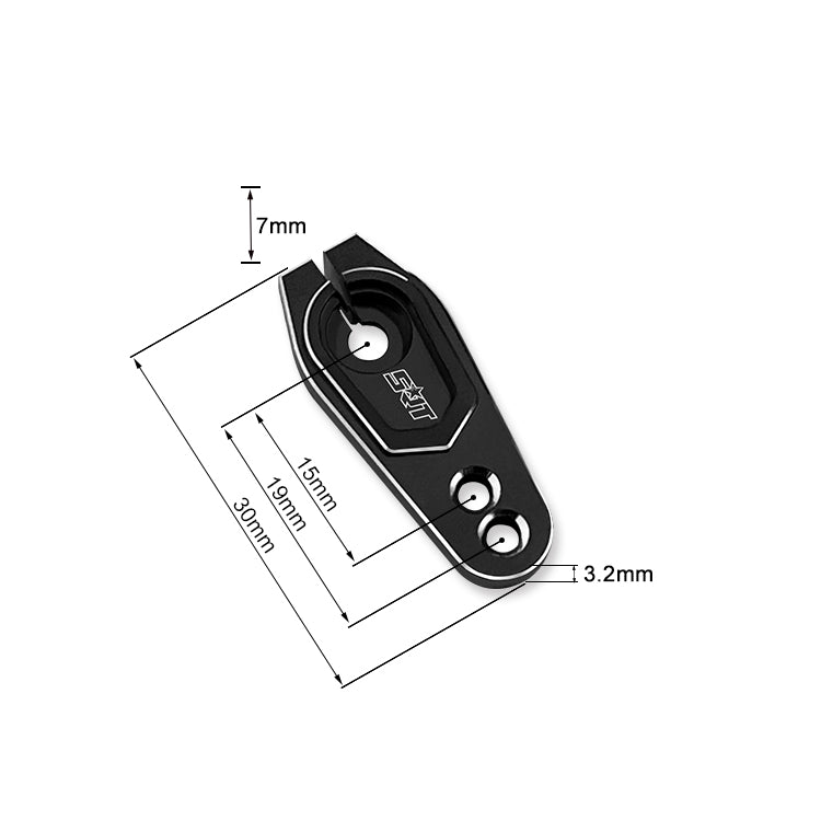 SRT Servo Horn Black Aluminium 25T (1) - TR-X5 - RCXX - rc racing for professionals