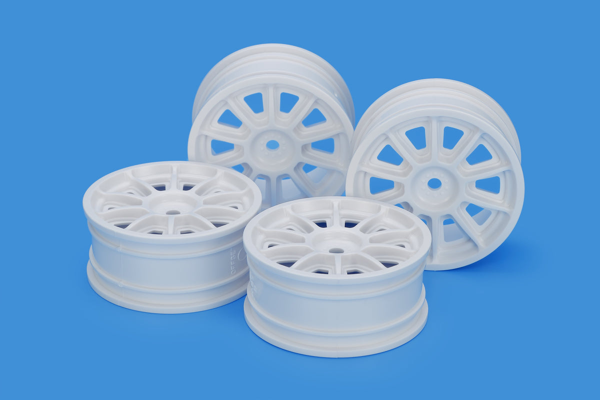 Tamiya TH 10-Spoke Wheels (white  24mm  Offset 0) - RCXX - RC Racing Shop | RC Models | Tuning & Spare Parts for Professionals