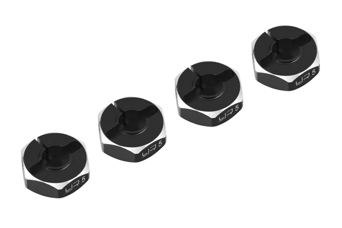 Aluminum Hex Adaptor Set 12x5mm For 1/10 RC Touring Drift Crawler Black
