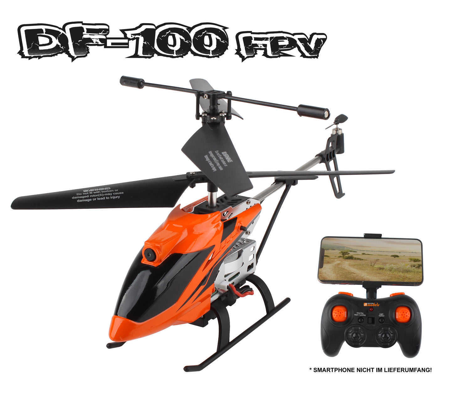 DF-Models DF-100 PRO Helikopter FPV m.Kamera - 9500