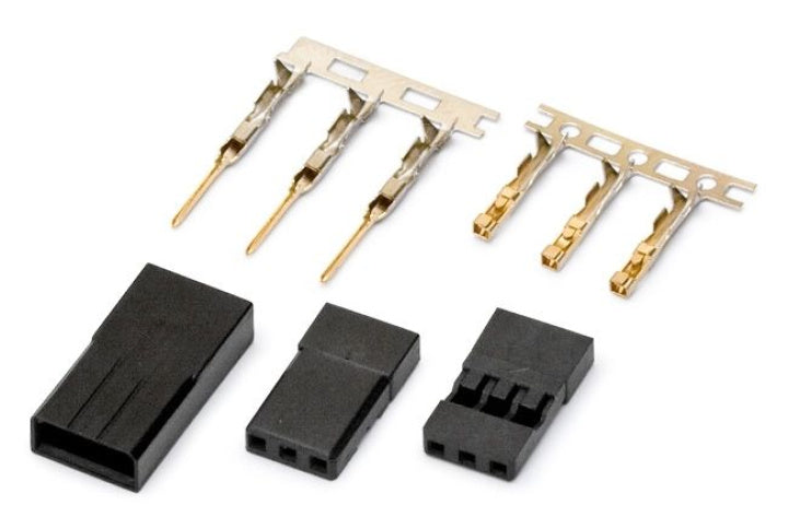 Connector JR/Universal Servo gold plated pair