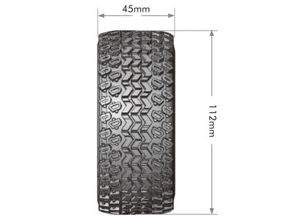 SC-Hummer Reifen soft auf Felge schwarz 12/14/17 mm (2) LOUISE 1/10 Short-Course (tauschbare Radmitnehmer)
