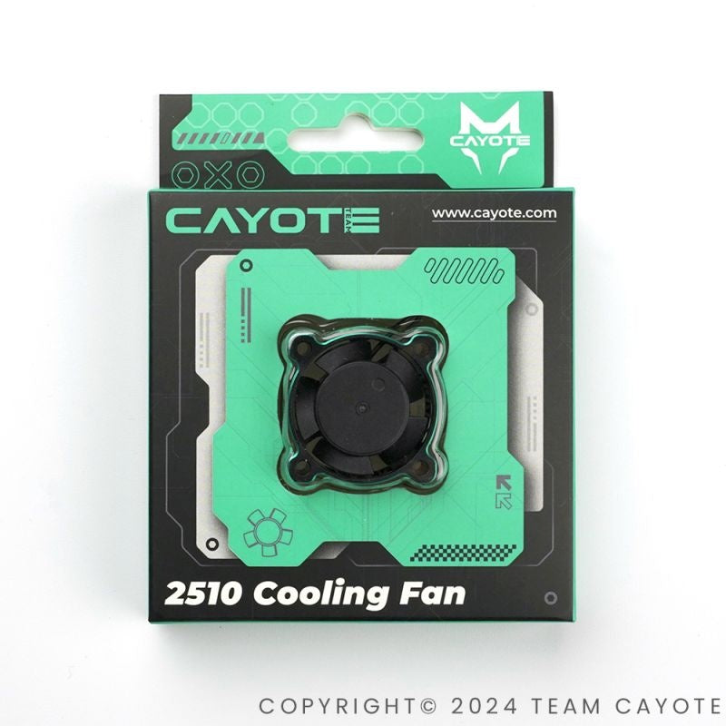 Crest X/X Evo Aluminium Lüfter 25x25x10mm  CAYOTE (Aurora Grün)