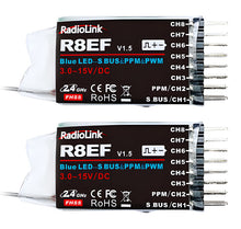 T8S Mode-1 RC Transmitter Incl. LiPo & 2x R8EF Receiver