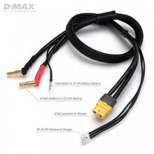 Charge Lead 4/5mm 2S CAR LiPo to XT60 12AWG 500mm