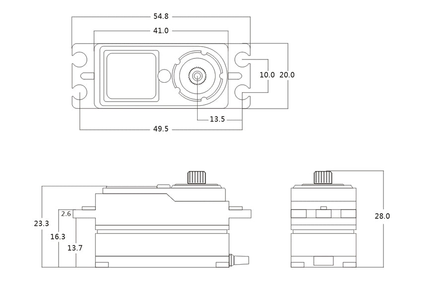 SRT BHMX2 - Low Profile Digital Servo - Brushless - HV - 0.065sek / 23.0kg