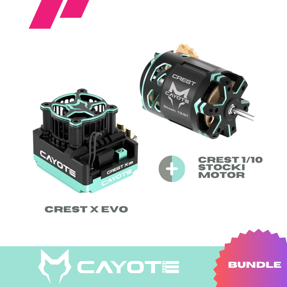 Cayote Bundle | Crest X Evo 1/10 + Motore Crest 1/10 Stocki