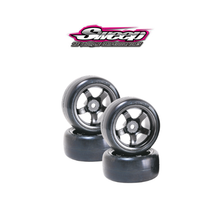 Pneumatici Sweep D M-Chassis ad alta aderenza (D-32deg | 4pz | Ruote nere)
