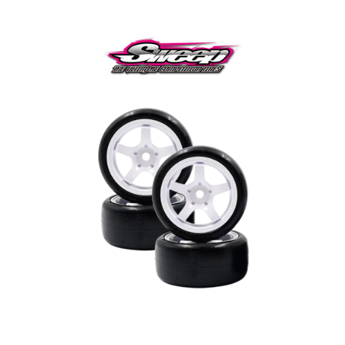 Ruote M-Chassis Sweep D High-End preassemblate (D-36deg | 4pz | bianche)