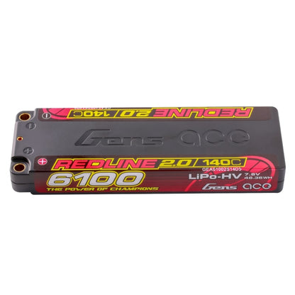Batterie GensAce Redline 2.0 Low Prof 2S HV 7,6 V - 140 °C - 6100 139 x 47 x 18,5 mm 226 g