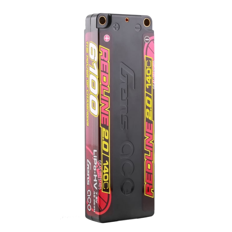 Batterie GensAce Redline 2.0 Low Prof 2S HV 7,6 V - 140 °C - 6100 139 x 47 x 18,5 mm 226 g