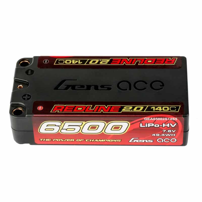Batterie GensAce Redline 2.0 Shorty 2S HV 7,6 V - 140 C - 6500 mAh 96 x 47 x 25 mm 230 g