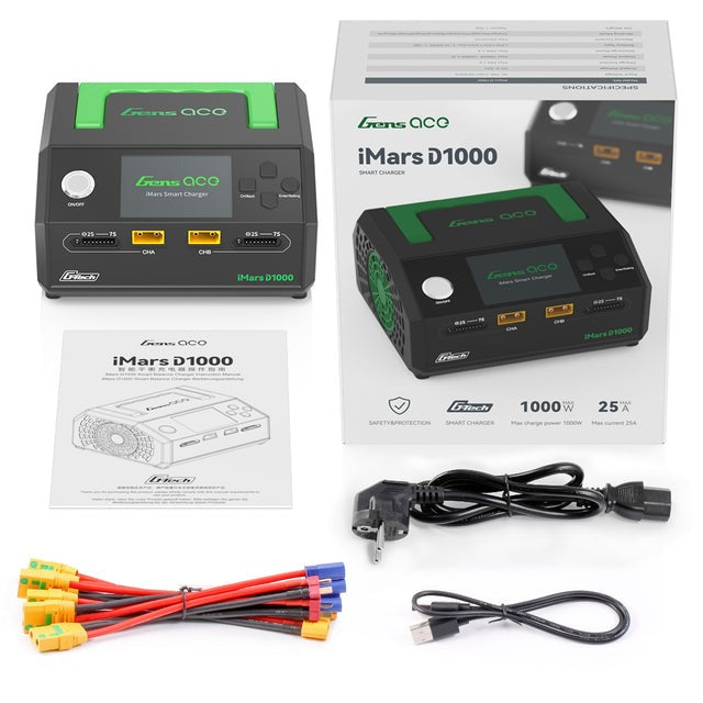 Chargeur GensAce iMars D1000 Smart Dual Channel AC 1000W (UE)