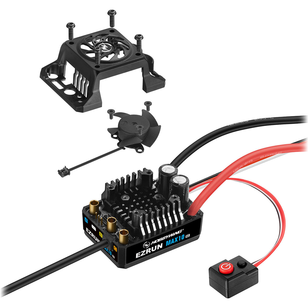 Régulateur Hobbywing Ezrun MAX10 G2 140A pour batteries LiPo 2-4S