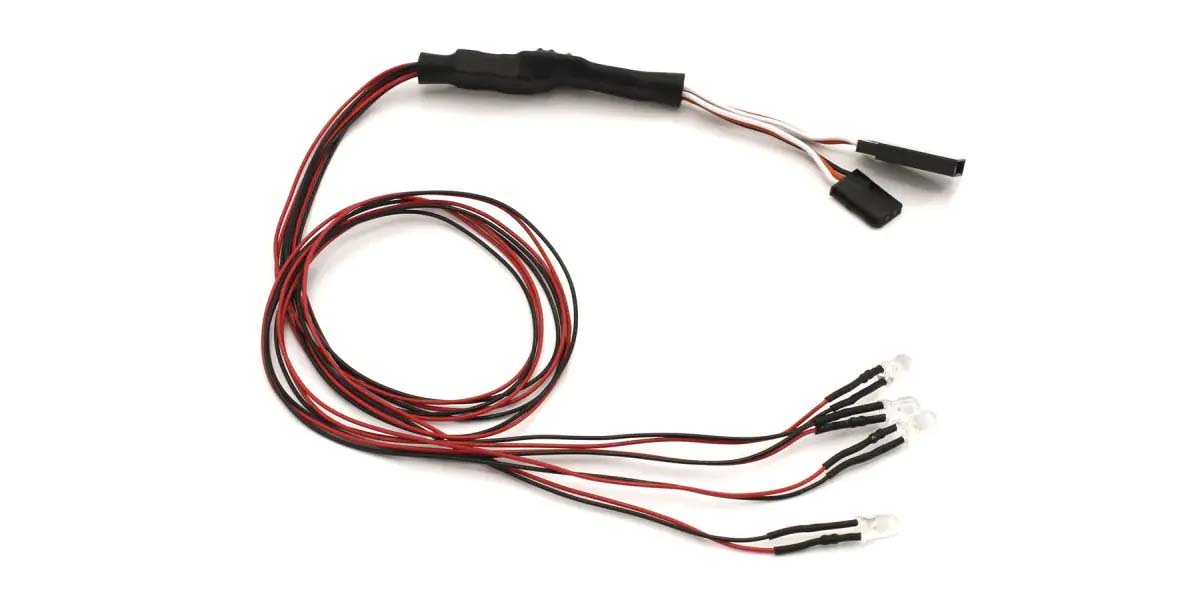 Kyosho Beleuchtungssatz 4 LED (Diam=5/L=400) 2 Halogen / 2 Rojo
