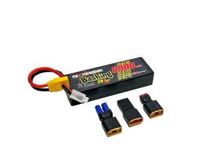 Batterie LiPo rose pour bashing 2S 7,4 V - 6300 mAh - 50C (Multicolore) 139 x 47 x 25 mm 325 g