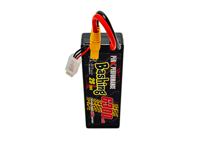 Batterie LiPo rose pour bashing 2S 7,4 V - 6300 mAh - 50C (Multicolore) 139 x 47 x 25 mm 325 g