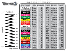Tekno Shock Spring Set (rear, 1.4 x 8.0T, 80mm) - TKR6056