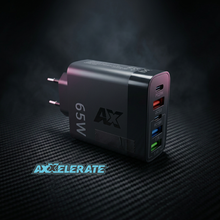 Axxelerate Multiple Charger 65W – Chargeur rapide USB / USB-C 5 ports