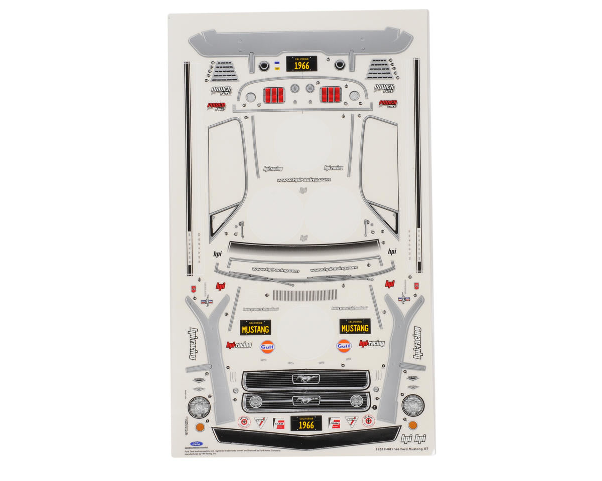 Carrosserie transparente HPI Ford Mustang GT 1966 (200 mm)