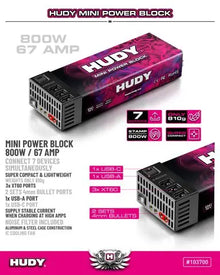 Bloc d'alimentation HUDY Mini 800 W / 67 A – VERSION EU
